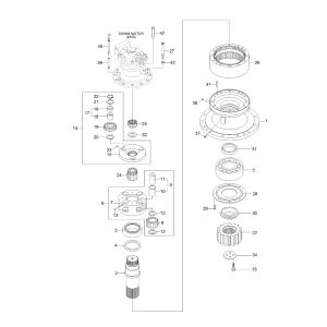 Swing Reduction Gear 31Q8-10140 31Q8-10141 31Q8-10142 31Q8-10142AR For Hyundai 9-Series Crawler Excavator R290LC-9 R290LC-9MH R300LC-9A R300LC-9S R300LC-9A R300LC-9S R300LC-9SH