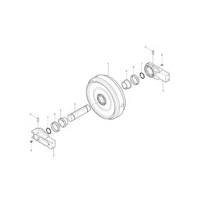 Original factory parts Idler Ass'y 200102-00001A, 20010200001A For Doosan Excavator DX340LC-3 DX350LC-3 from www.soonparts.com 