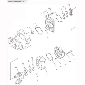 Double Pilot Gear Pump ASS'Y 705-52-42170 705-52-42110 for Komatsu Bulldozer D475A-2 D475A-2