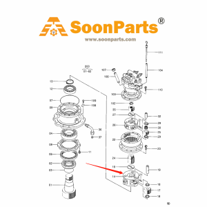 Buy Planetary Carrier 2036804 for Hitachi Excavator EX100-5 EX120-5 EX125WD-5 EX135UR EX135UR-5 EX135US-5 EX135USR EX140US-5 ZX125W from WWW.SOONPARTS.COM online store