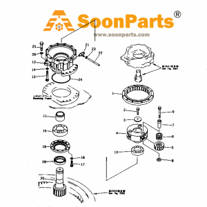 Buy Planetary Carrier 20Y-26-12271 for Komatsu Excavator PC200-5 PC210-5K PC220-5 PC240-5K from WWW.soonparts.COM online store