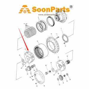 Buy Planetary Carrier 2413N438 for Kobelco Excavator K907-2 K907LC-2 MD200BLC from WWW.SOONPARTS.COM online store