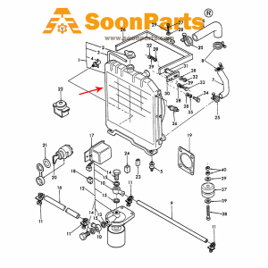 Buy Radiator 310100291 310100440 for Perkins Engine 403D-11 403C-11 103-06 103-09 103-10 103-13 from WWW.SOONPARTS.COM online store.