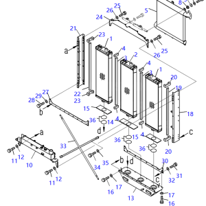 Radiator 17A-03-51111 17A0351111 For Komatsu Bulldzoers D155AX-7