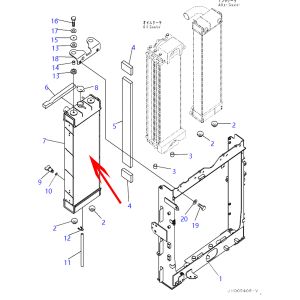 Radiator 205-03-31111, 2050331111 For Komatsu Excavator PC200LC-8E0 PC200-8E0 from www.soonparts.com 