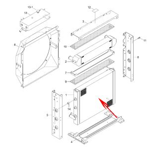 Radiator Ass'y 11LL-35023, 11LL35023 For Hyundai 9-Series Wheel Loader HL760-9A from www.soonparts.com