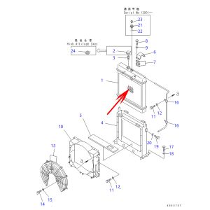 Radiator Ass'y 235-03-11116, 2350311116 For Komatsu Graders GD825A-2 from www.soonparts.com 