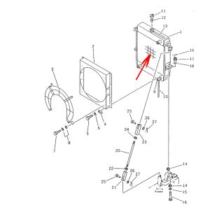 Radiator Ass'y 23A-03-11910, 23A0311910 For Komatsu Graders GD510R-1 from www.soonparts.com