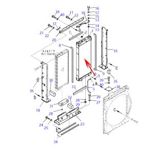 Radiator Assembly 208-03-41111, 2080341111 For Komatsu Excavator PC490-10 from www.soonparts.com