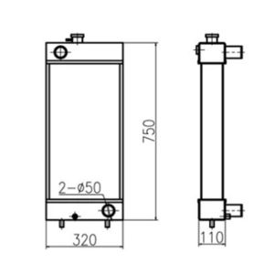 Radiator CA3077640, 307-7640, 3077640, CA3077639, 307-7639, 3077639 For Caterpillar Mini Hydraulic Excavator 307D from www.soonparts.com