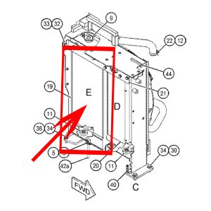Radiator CA4518771, 451-8771, 4518771, CA4152610, 415-2610, 4152610 For Caterpillar Engine C3.3B Caterpillar Mini Hydraulic Excavator 308E2CR from www.soonparts.com