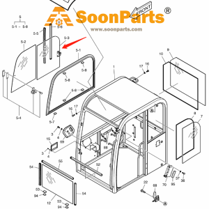 right-rear-glass-903-00032-90300032-for-doosan-daewoo-excavator-b55w-1-solar-55-v-plus-solar-55w-v-plus-solar-75-v