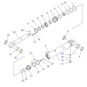 Steering Cylinder Service Kit 707-99-37650 7079937650 For Komatsu Dump Trucks HM350-2 HM350-2R