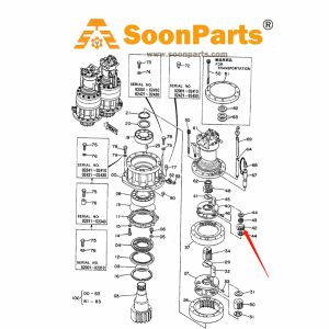 Buy Swing Motor Planet Gear 3038496 for Hitachi Excavator EX400 EX400-3 EX400-3C EX400-5 EX450H-5 from WWW.SOONPARTS.COM online store