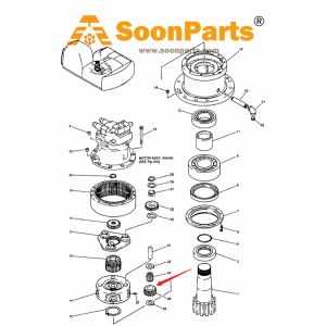 Buy Swing Motor Planet Gear YN32W01008P1 for New Holland Excavator E215 E160 EH160 E200SR EH215 E200SRLC from WWW.SOONPARTS.COM online store