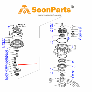 Buy Swing Motor Planetary Gear 206-26-71420 for Komatsu Excavator PC200LL-7L PC200LL-8 PC220-7 PC220-8 PC240-8K PC240LC-10 PC270-8 PC290-8K PC308USLC-3E0 from WWW.SOONPARTS.COM online store