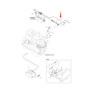 Throttle Cable 11N8-60190 11N860190 for Hyundai Excavator R140W7 R140LC-7 R210LC7 R210NLC7 R250LC7