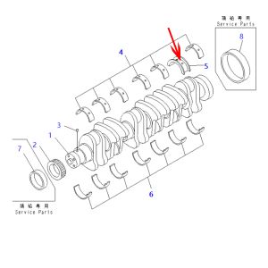 Thrust Metal Ass'y 6732-21-8180, 6732218180 For Komatsu Engine 4D102E S4D102E S6D102E SAA4D102E SAA4D107E SAA6D102E SAA6D107E SA6D102E from www.soonparts.com 