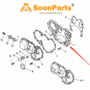 Buy Timing Gear Case 289679A1 for Case Excavator 9013 CX130 CX135SR CX160 CX180 from WWW.SOONPARTS.COM online store.