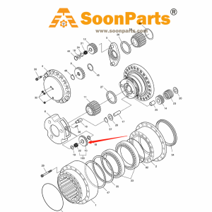 Buy Travel Motor Planet Gear 135392 for Doosan Daewoo Excavator SOLAR 290LC-V SOLAR 300LL SOLAR 330LC-V SOLAR 340LC-V from WWW.SOONPARTS.COM online store