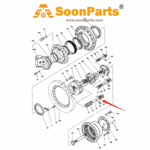 Buy Travel Motor Planet Gear 3034323 for John Deere Excavator 690D 790D from WWW.SOONPARTS.COM online store