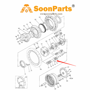 Buy Travel Motor Planet Gear 3036257 for John Deere Excavator 792DLC 892 892DLC from WWW.SOONPARTS.COM online store