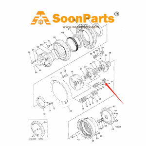 Buy Travel Motor Planet Gear 3036264 for John Deere Excavator 892 892DLC from WWW.SOONPARTS.COM online store