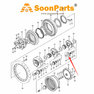 Buy Travel Motor Planet Gear 3054492 for John Deere Excavator 270LC 892 from WWW.SOONPARTS.COM online store