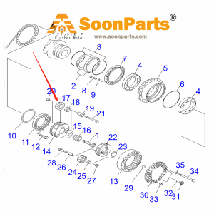 Buy Travel Motor Planetary Gear 207-27-52140 for Komatsu Excavator PC1000-1 PC250LC-6L PC300 PC300-5 PC310-5 from WWW.SOONPARTS.COM online store