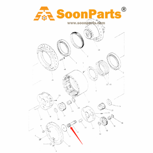 Buy Travel Motor Shaft 2401P1272 for Kobelco Excavator or MD200C SK200-3 SK200LC-3 from WWW.SOONPARTS.COM online store