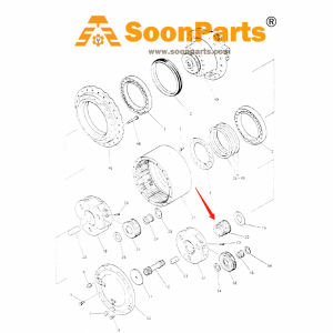 Buy Travel Motor Sun Gear 2401P1273 for Kobelco Excavator MD200C SK200-3 SK200LC-3 from WWW.SOONPARTS.COM online store