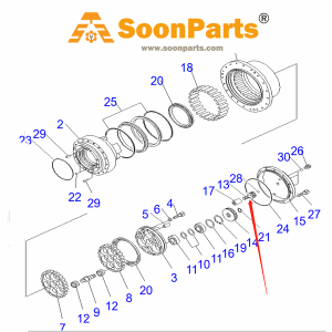 Buy Travel Motor Sun Gear TZ671B1006-01 for Komatsu Excavator PC228US-1 PC228US-1-TN PC228USLC-1 PC228USLC-1-TN PC228USLC-2 from WWW.SOONPARTS.COM online store