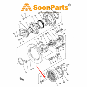 travel-motor-sun-shaft-2020862-for-john-deere-excavator-690d-720d