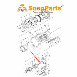 Buy Travel Motor Sun Shaft 2025958 for Hitachi Excavator EX100 from WWW.SOONPARTS.COM online store