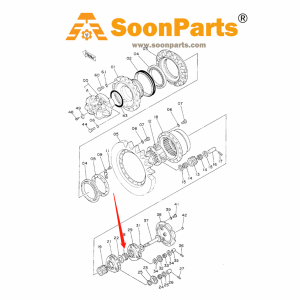 Buy Travel Motor Sun Shaft 3033235 for Hitachi Excavator EX100 EX120 from WWW.SOONPARTS.COM online store