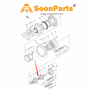 Buy Travel Motor Sun Shaft 3033235 for John Deere Excavator 390 from WWW.SOONPARTS.COM online store