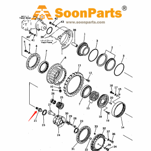 Buy Travel Sun Gear 208-27-31171 for Komatsu Excavator PC300-3 PC400-3 PC400LC-3 from WWW.SOONPARTS.COM online store