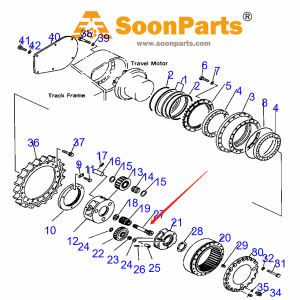 Buy Travel Sun Shaft 207-27-61110 for Komatsu Excavator PC250HD-6Z PC300-6 PC340-6K PC350-6 from WWW.SOONPARTS.COM online store