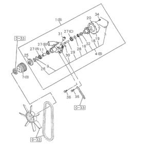 water-pump-288878a1-for-case-excavator-cx210n-cx225sr-cx135sr