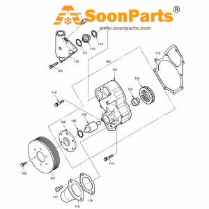 Buy Water Pump 65.06500-6251B Doosan Daewoo Excavator SOLAR 450LC-V from WWW.SOONPARTS.COM online store