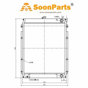 Buy Water Tank Radiator 141-5722 for Caterpillar Excavator Cat 320B 320B L 320B LN 320B N 320B S from WWW.SOONPARTS.COM online store