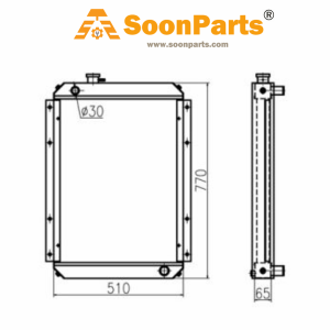 Buy Water Tank Radiator 202-00015B 13D61000 for Doosan Daewoo Excavator SOLAR 55W-V from soonparts online store