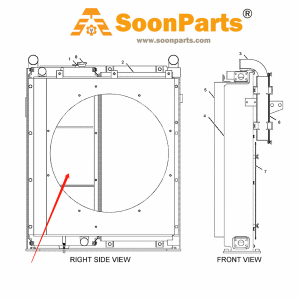 Buy Water Tank Radiator 236-4430 for Caterpillar Excavator Cat 320C 320C L 320C LN 320C S from WWW.SOONPARTS.COM online store