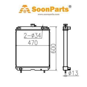 Buy Water Tank Radiator 244-6710 for Caterpillar Excavator Cat 902B-2 from WWW.SOONPARTS.COM online store