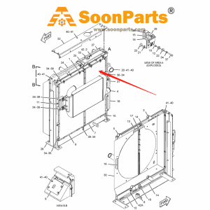 Buy Water Tank Radiator 312-8340 for Caterpillar Excavator Cat 320D 323D from WWW.SOONPARTS.COM online store