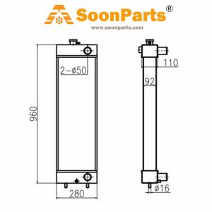 Buy Water Tank Radiator 326-3865 for Caterpillar Excavator Cat 311D LRR 312D 312D L from WWW.SOONPARTS.COM online store