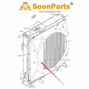 Buy Water Tank Radiator 391-1497 for Caterpillar Excavator Cat 320D2 320D2 L 323D2 L from WWW.SOONPARTS.COM online store