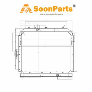 Water Tank Radiator 4474012 for Hitachi Excavator ZX800 ZX850H