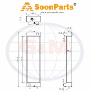 Buy Water Tank Radiator ASS'Y 20J-03-12110 for Komatsu Excavator PW180-7E0 from WWW.SOONPARTS.COM online store