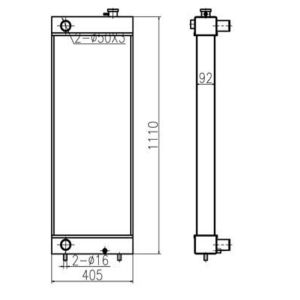réservoir-d&#39;eau-radiateur-pour-excavatrice-doosan-dx260lc